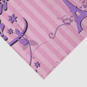 Eiffeltoren, Parijs, Bloemen, Stripes, Roze Tissuepapier (Detail)