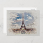 Eiffeltoren Parijs Briefkaart (Voorkant / Achterkant)