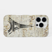 Eiffeltoren Parijs Briefkaart Design iPhone Hoesje (Achterkant horizontaal)