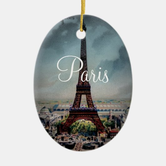  Eiffeltoren Parijs Briefkaart Keramisch Ornament (Voorkant)