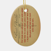 Eiffeltoren Parijs Briefkaart Keramisch Ornament (Achterkant)