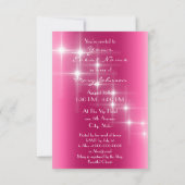 Eiffeltoren Parijs Bruids Sweet 16th  Diamant Roze Kaart (Achterkant)