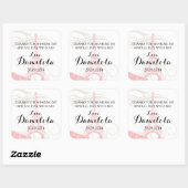 Eiffeltoren Parijs bruiloft Vierkante Sticker (Vel)