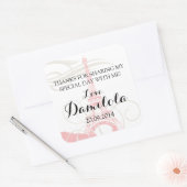 Eiffeltoren Parijs bruiloft Vierkante Sticker (Envelop)