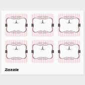 Eiffeltoren Parijs bruiloft Vierkante Sticker (Vel)