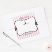 Eiffeltoren Parijs bruiloft Vierkante Sticker (Envelop)