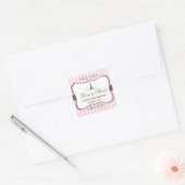Eiffeltoren Parijs bruiloft Vierkante Sticker (Envelop)