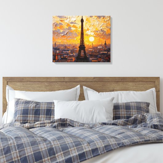 Eiffeltoren Parijs canvas muurkunst (Insitu (Slaapkamer))