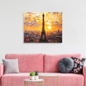 Eiffeltoren Parijs canvas muurkunst Afdruk (Insitu (Woonkamer))