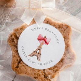 Eiffeltoren Parijs Dank u Ronde Sticker