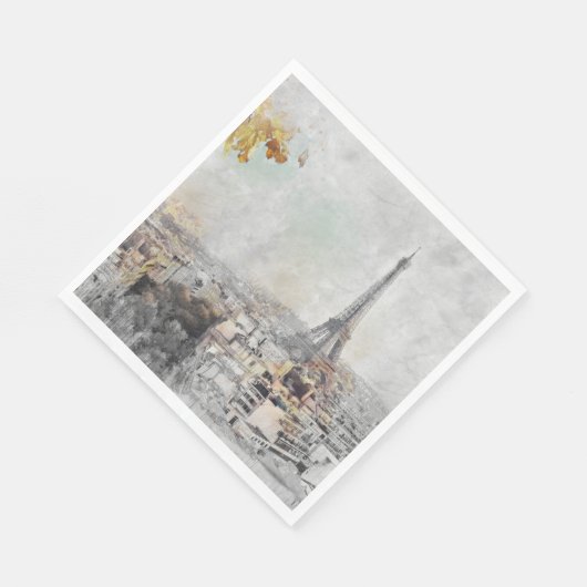 Eiffeltoren Parijs Doek Servetten – Romantisch Fra (Hoek)