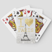 Eiffeltoren Parijs en hart Pokerkaarten (Achterkant)
