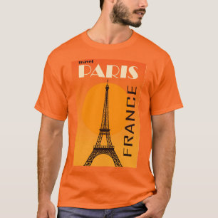 Eiffeltoren Parijs Europa ReizigersOranje T-shirt