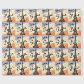 Eiffeltoren Parijs Europees luchtvervoer Cadeaupapier (Vlak)