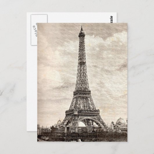 Eiffeltoren Parijs Frankrijk 1889 Briefkaart (Voorkant / Achterkant)