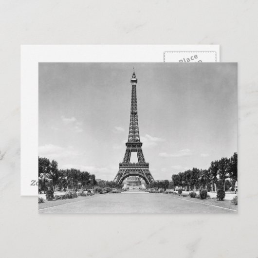 Eiffeltoren, Parijs Frankrijk 1909 Briefkaart (Voorkant / Achterkant)