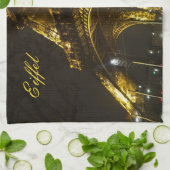 Eiffeltoren. Parijs. Frankrijk. Apron Theedoek (Gevouwen)