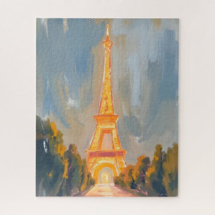 Eiffeltoren Parijs Frankrijk Aquarel Legpuzzel