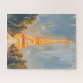 Eiffeltoren Parijs Frankrijk Aquarel Legpuzzel (Horizontaal)