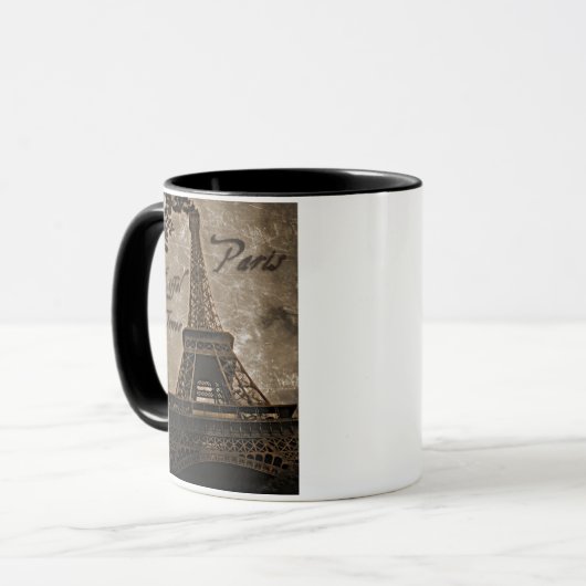 Eiffeltoren, Parijs Frankrijk Art Mok (Voorkant links)