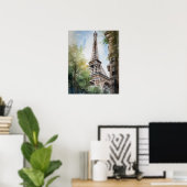 Eiffeltoren Parijs Frankrijk Art Print Poster (Thuiskantoor)