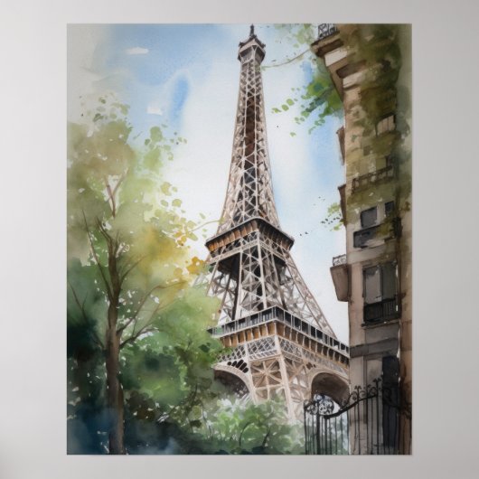 Eiffeltoren Parijs Frankrijk Art Print Poster (Voorkant)