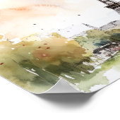 Eiffeltoren Parijs Frankrijk Art Print Poster (Hoek)