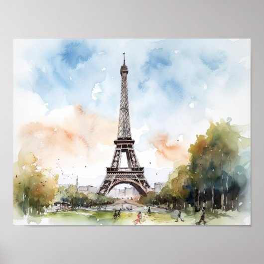Eiffeltoren Parijs Frankrijk Art Print Poster (Voorkant)