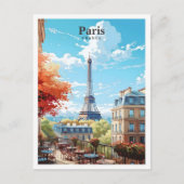Eiffeltoren Parijs Frankrijk Art Vintage Travel Briefkaart (Voorkant)