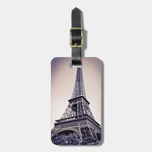 Eiffeltoren, Parijs, Frankrijk Bagagelabel (Voorkant verticaal)