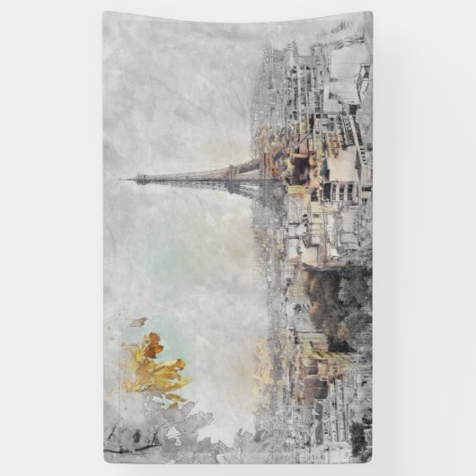 Eiffeltoren Parijs Frankrijk Banner – Elegant Pari (Verticaal)