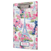 Eiffeltoren Parijs Frankrijk Bloemen Klembord (Links)