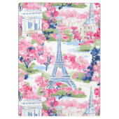Eiffeltoren Parijs Frankrijk Bloemen Klembord (Achterkant)