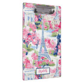 Eiffeltoren Parijs Frankrijk Bloemen Klembord (Rechts)