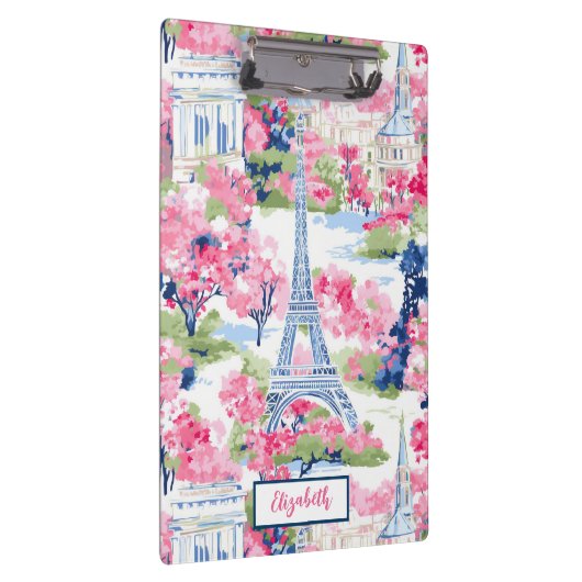 Eiffeltoren Parijs Frankrijk Bloemen Klembord (Rechts)
