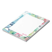 Eiffeltoren Parijs Frankrijk Bloemen Notitieblok (Linkerzijde)