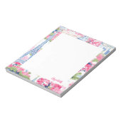 Eiffeltoren Parijs Frankrijk Bloemen Notitieblok (Linkerzijde)