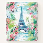 Eiffeltoren Parijs Frankrijk Bloemenkunstenaar Sch Notitieboek (Achterkant)