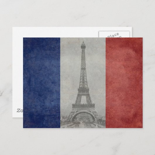Eiffeltoren, Parijs Frankrijk Briefkaart (Voorkant / Achterkant)