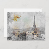 Eiffeltoren. Parijs, Frankrijk Briefkaart (Voorkant / Achterkant)