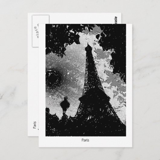 Eiffeltoren. Parijs, Frankrijk Briefkaart (Voorkant / Achterkant)