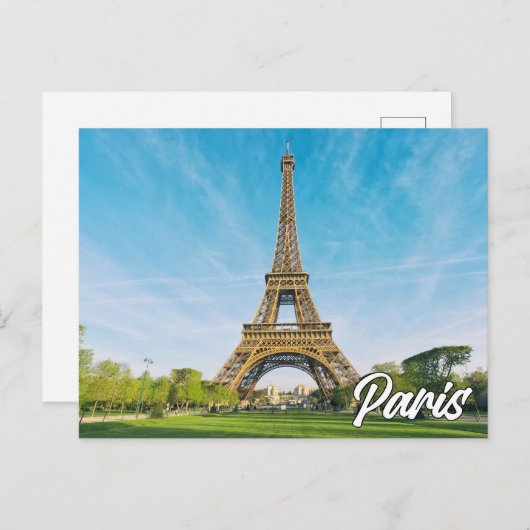 Eiffeltoren | Parijs, Frankrijk Briefkaart (Voorkant / Achterkant)