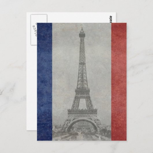 Eiffeltoren, Parijs Frankrijk Briefkaart (Voorkant / Achterkant)