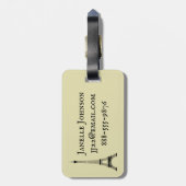 Eiffeltoren Parijs Frankrijk Briefkaart Design Bagagelabel (Achterkant verticaal)