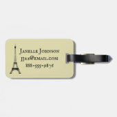 Eiffeltoren Parijs Frankrijk Briefkaart Design Bagagelabel (Achterkant horizontaal)