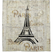 Eiffeltoren Parijs Frankrijk Briefkaart Design Douchegordijn (Voorkant)