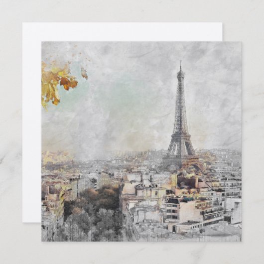 Eiffeltoren Parijs Frankrijk Briefkaart – Romantis (Voorkant / Achterkant)