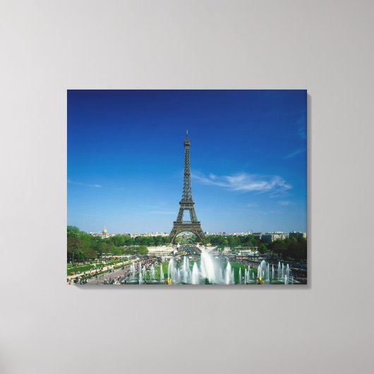 Eiffeltoren, Parijs, Frankrijk Canvas Afdruk (Voorkant)