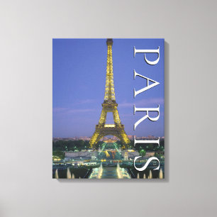 Eiffeltoren Parijs, Frankrijk Canvas Afdruk