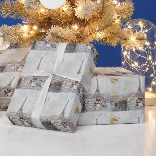 Eiffeltoren. Parijs, Frankrijk Classic Cadeaupapier (Feestdagen)